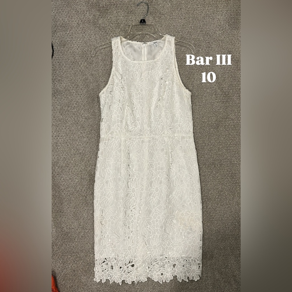 White Lace Midi Dress